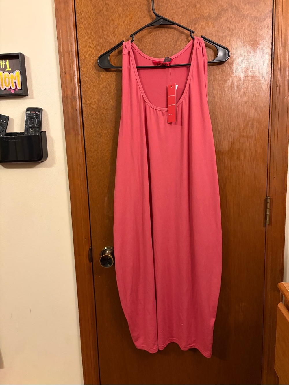 Hot Kiss Coral Pink Sleeveless Maxi Dress - Picture 3 of 6